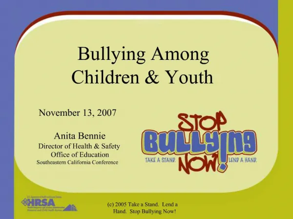 Bullying Among Children Youth