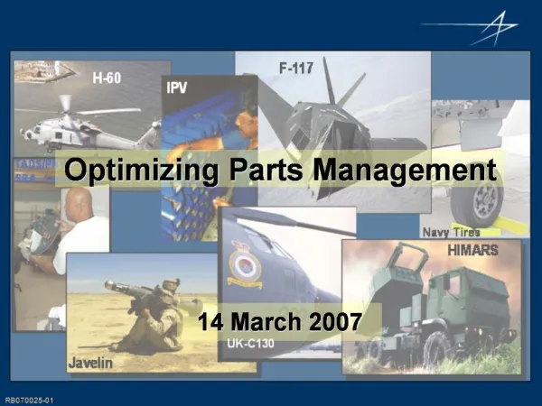 Optimizing Parts Management