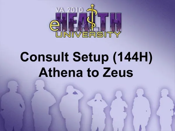 Consult Setup 144H Athena to Zeus