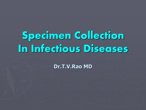 Specimen collection in Infectious diseases