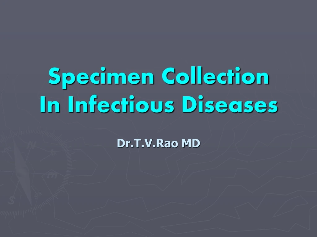 specimen collection in infectious diseases