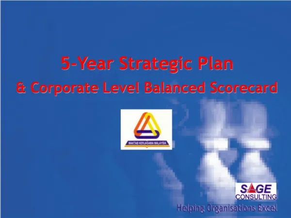 5-Year Strategic Plan Corporate Level Balanced Scorecard