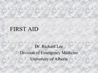 FIRST AID - slide 1