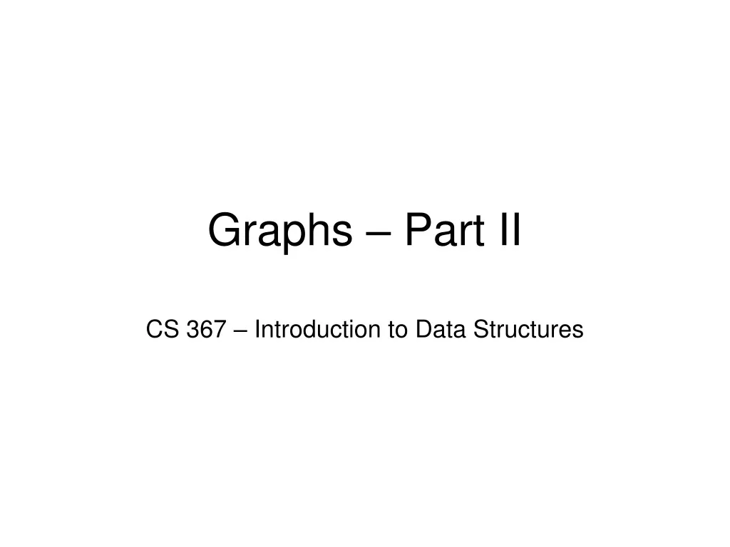 graphs part ii