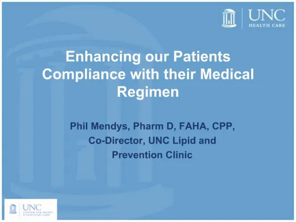 Enhancing our Patients Compliance with their Medical Regimen