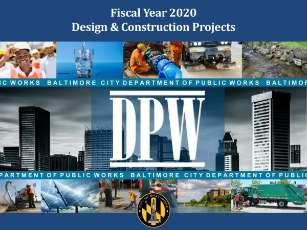 Fiscal Year 2020 Design &amp; Construction Projects