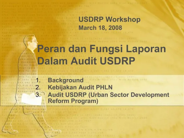 USDRP Workshop March 18, 2008