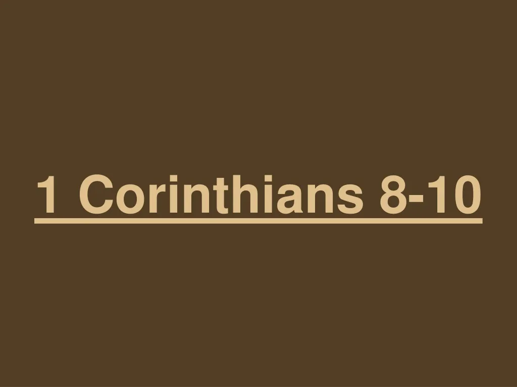 1 corinthians 8 10