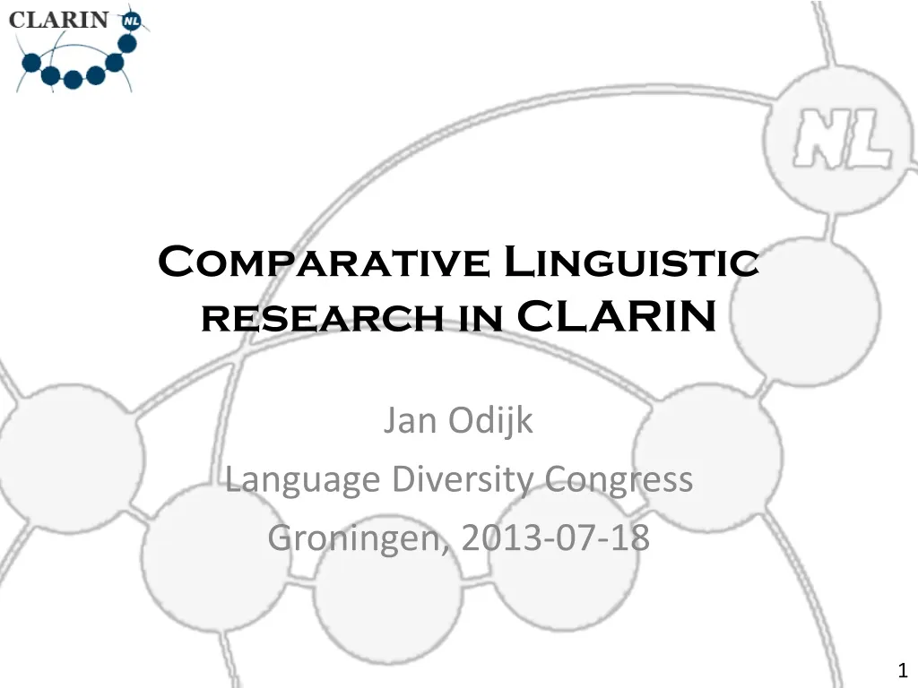 comparative linguistic research in clarin
