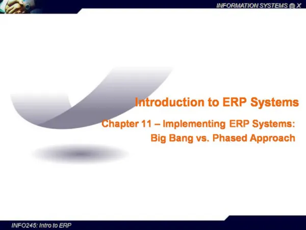 Introduction to ERP Systems