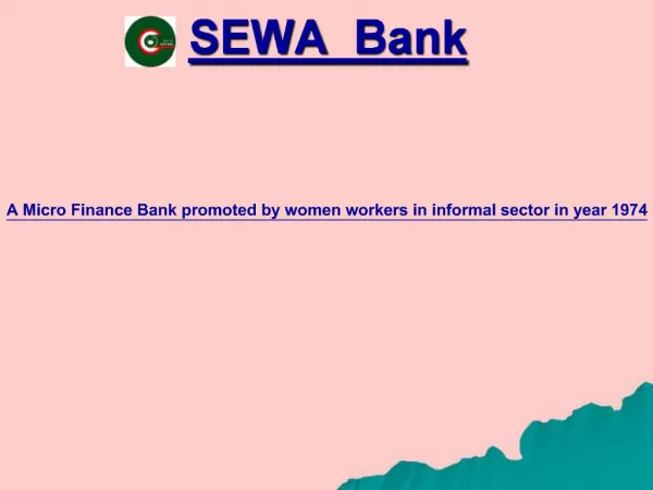 SEWA Bank