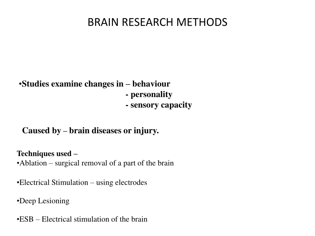 brain research methods