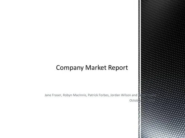 Company Market Report
