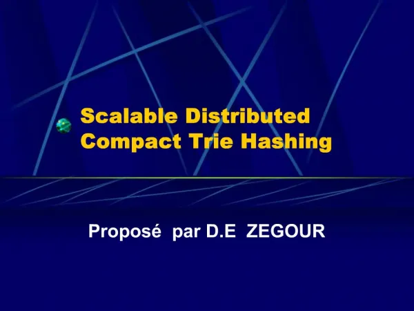 Scalable Distributed Compact Trie Hashing
