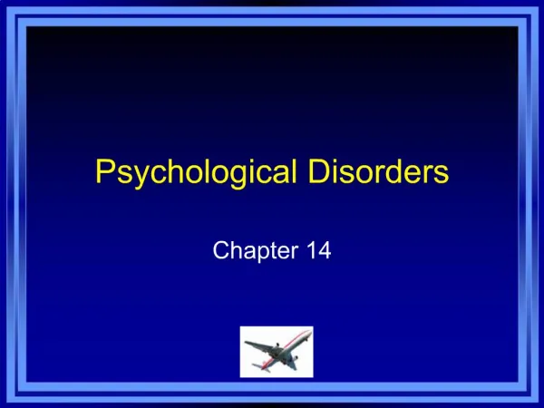 Psychological Disorders