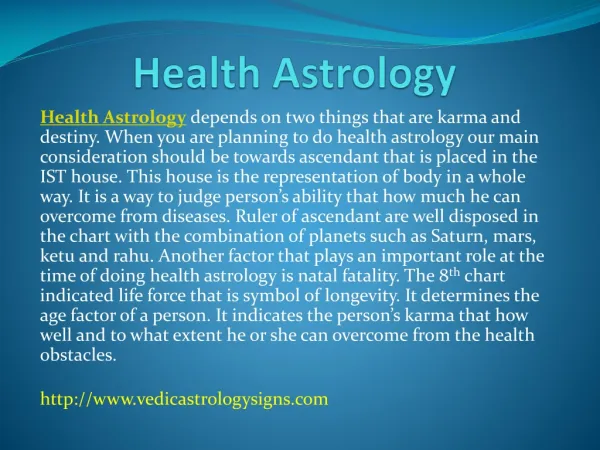 Health Astrology