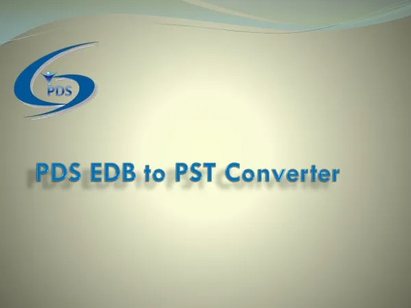 EDB to PST Converter software