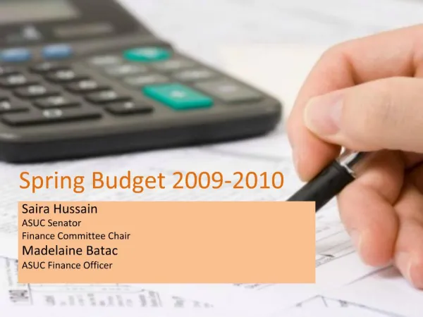 Spring Budget 2009-2010
