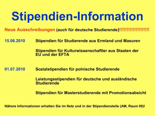 Stipendien-Information