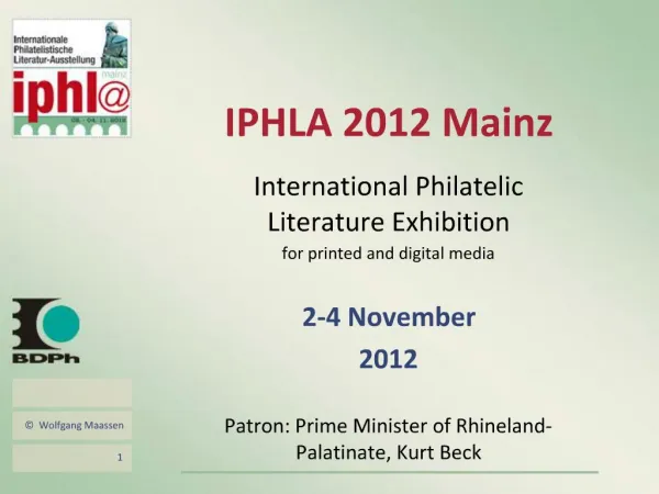 IPHLA 2012 Mainz