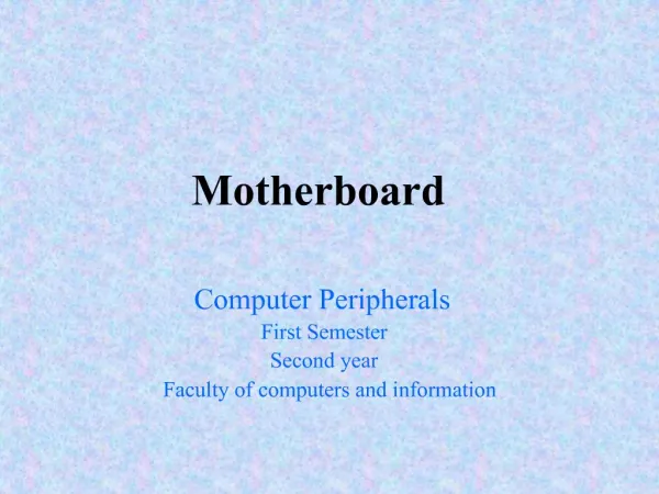 Motherboard