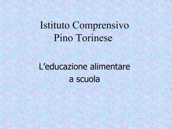 Istituto Comprensivo Pino Torinese