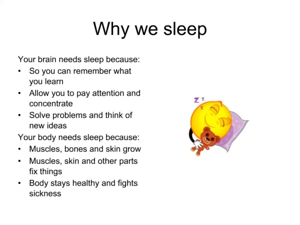 Why we sleep