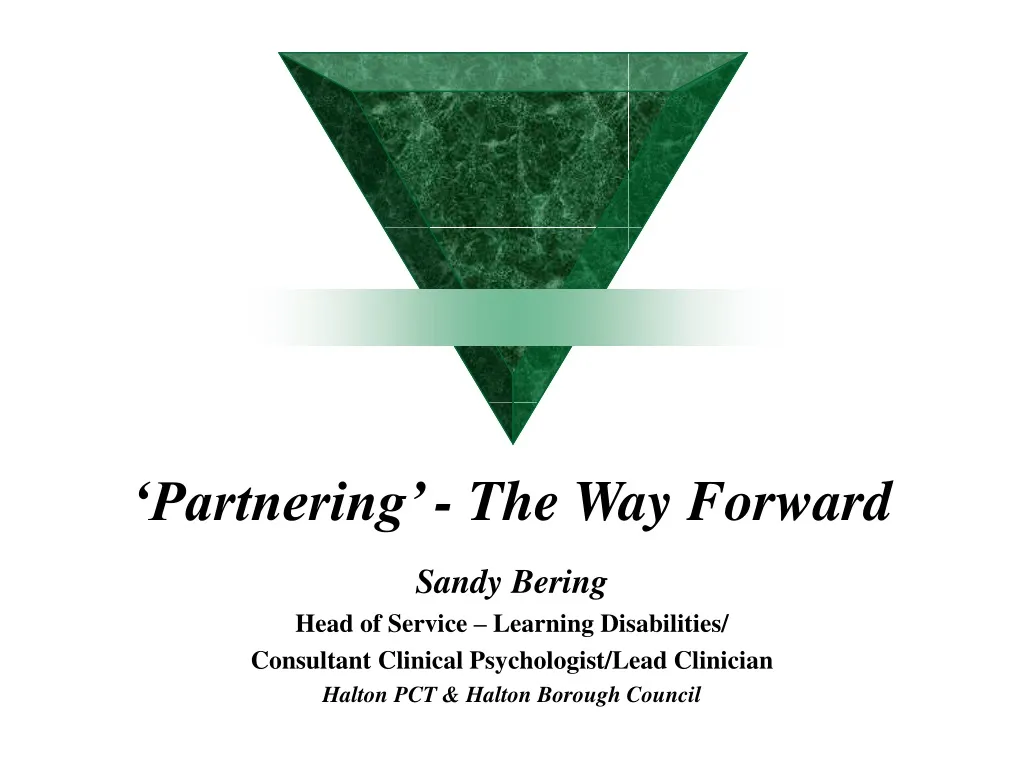 partnering the way forward