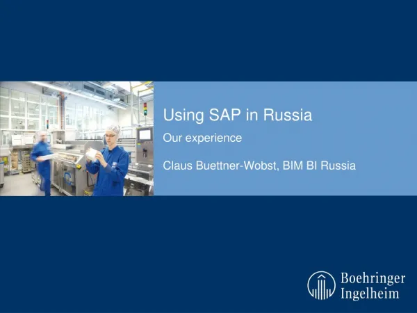 Using SAP in Russia