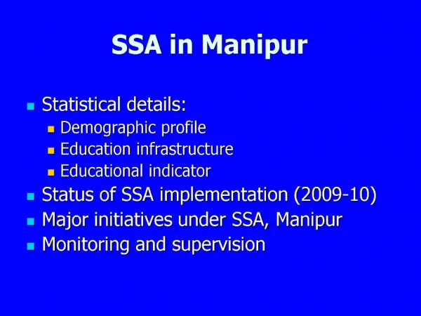 SSA in Manipur