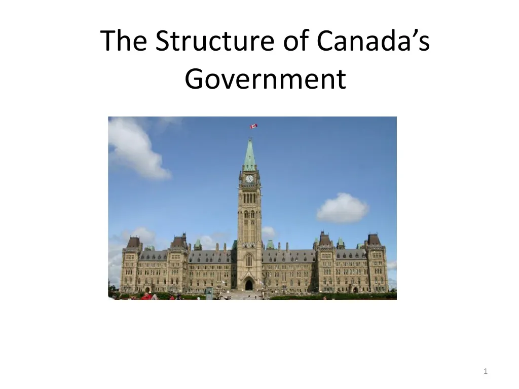 the structure of canada s government