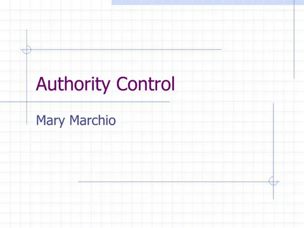 Authority Control
