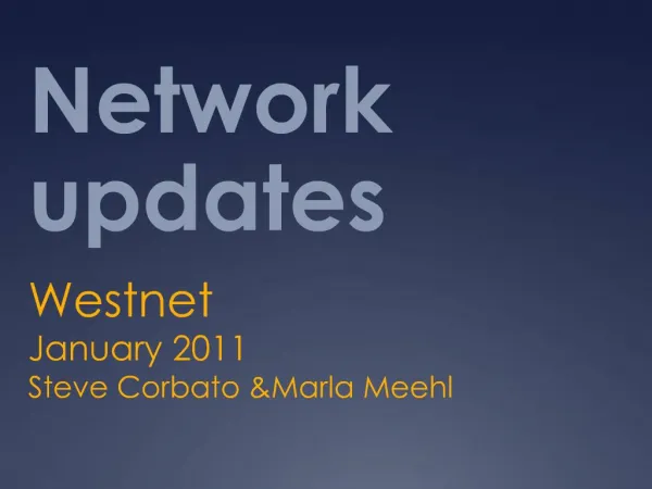 Network updates