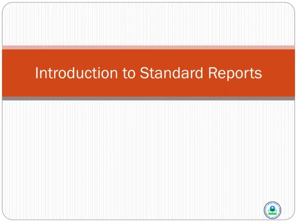 Introduction to Standard Reports