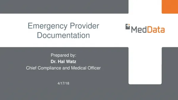 Emergency Provider Documentation