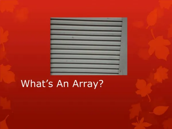 What s An Array