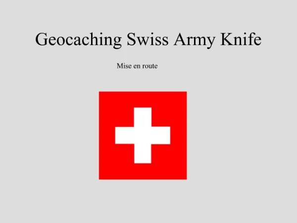Geocaching Swiss Army Knife
