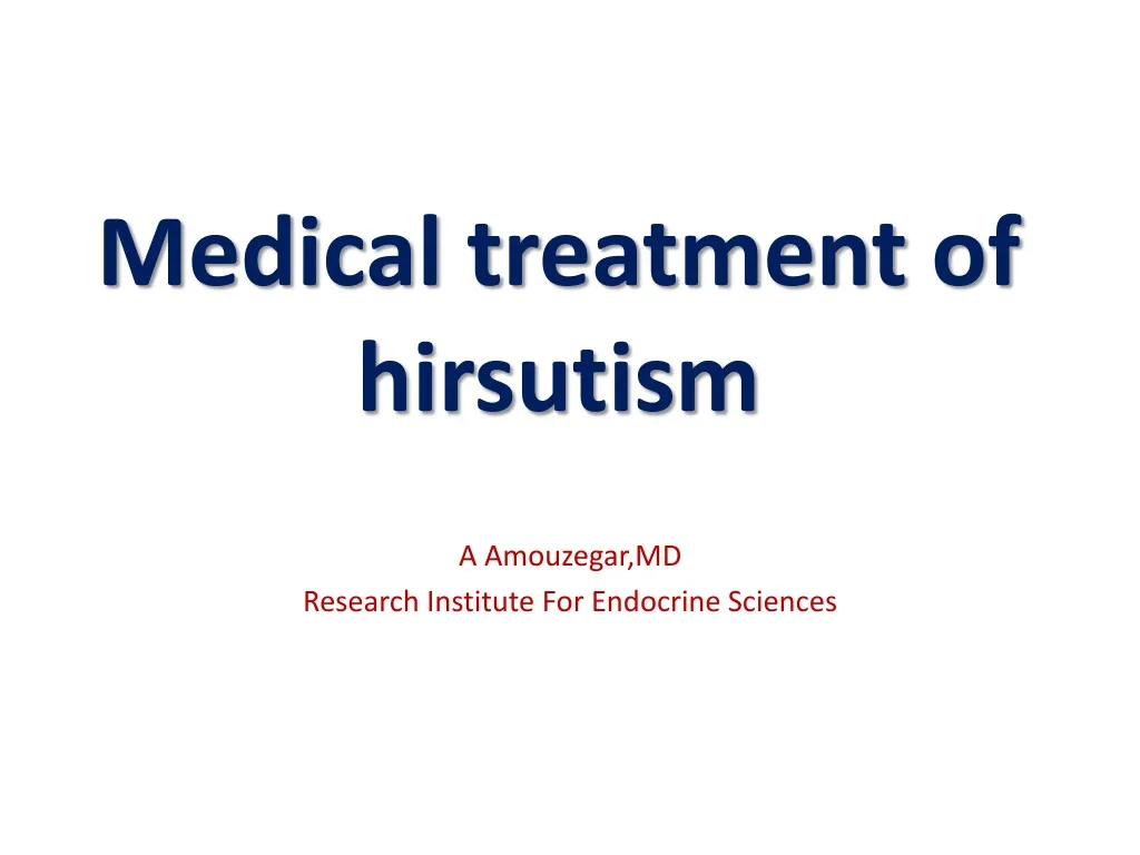medical treatment of hirsutism