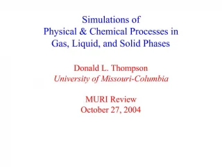Simulations of Physical Chemical Processes in Gas, Liquid, and Solid Phases - slide 1