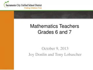 Mathematics Teachers Grades 6 and 7 - slide 1