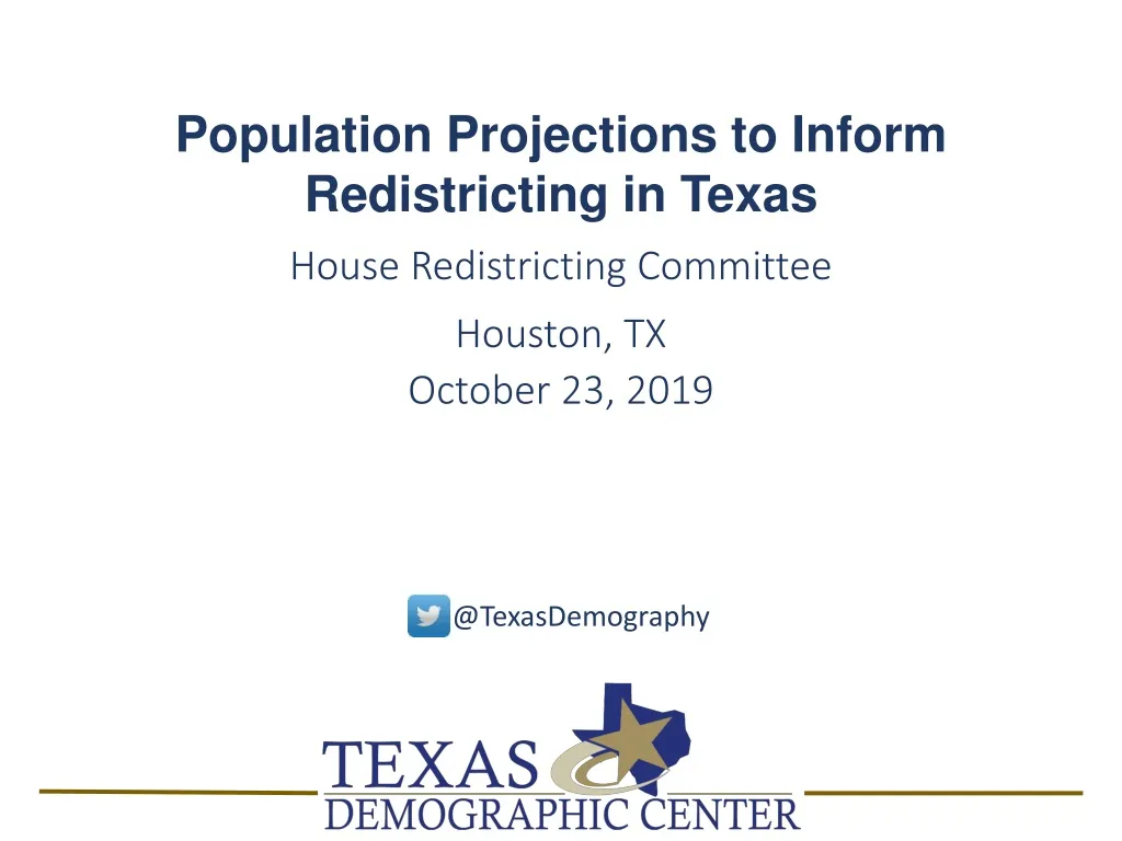 population projections to inform redistricting
