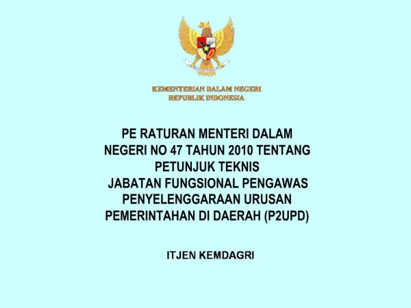 KEMENTERIAN DALAM NEGERI REPUBLIK INDONESIA