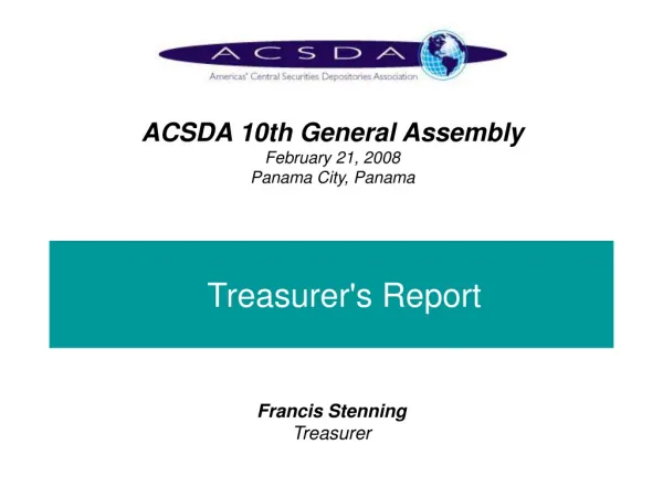 Treasurer's Report