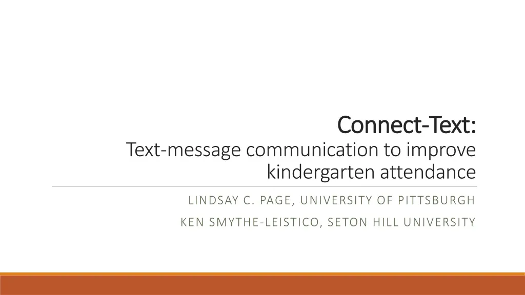 connect text text message communication to improve kindergarten attendance