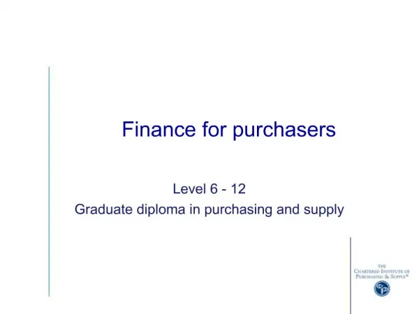 Finance for purchasers