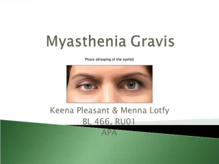 Myasthenia Gravis - slide 1