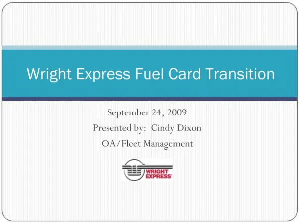 Wright Express Fuel Card Transition