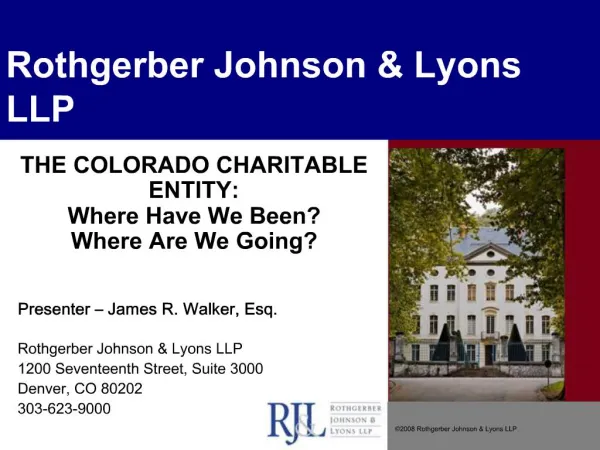 Rothgerber Johnson Lyons LLP