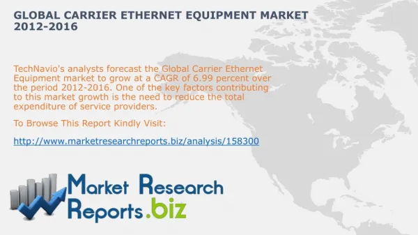 Global Carrier Ethernet Equipment Industry Analysis 2012-201