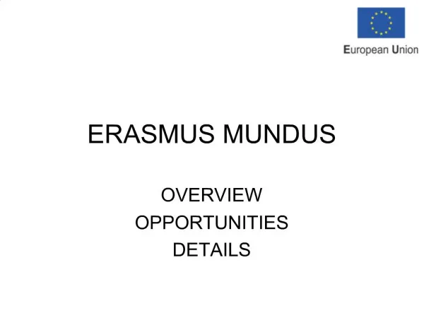 ERASMUS MUNDUS